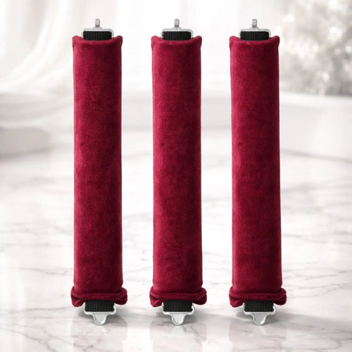 3 rouleaux, bigoudis sans chaleur rouge